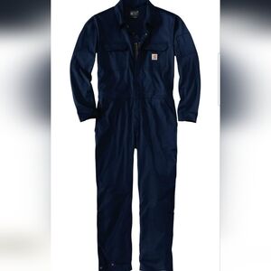 Carharrt Men's Navy Rugged Flex Canvas Coveralls Size 2XL